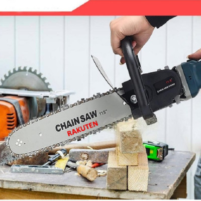 Lưỡi cưa xích RAKUTEN LOẠI 1 gắn máy mài cầm tay, bộ dụng cụ chuyển đổi máy mài thành máy cưa gỗ mini