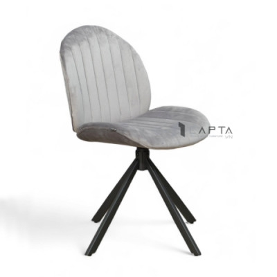 Ghế tiếp khách chân xoay 360 độ CRAB 3A-F Nội thất Capta Ghế tiếp khách showroom nệm vải nhung chân sắt sơn tĩnh điện không bánh xe thân xoay 360 độ