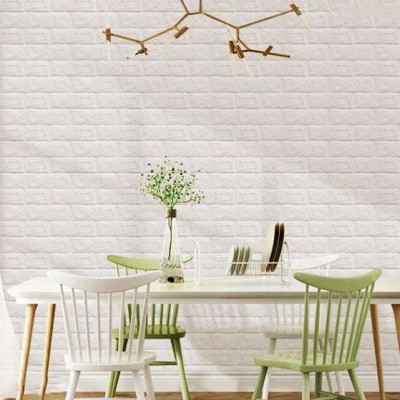 10 Tấm Xốp Dán Tường Giả Gạch Màu Trắng Dày 4mm Khổ 70X77 Cm Chịu Lực, Chịu Nước, Chống Ẩm Mốc Loại Cao Cấp 