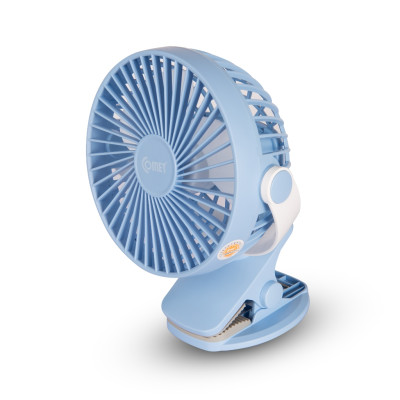 Quạt Sạc Tích Điện Mini Kẹp Bàn COMET CRF0705 5W Xoay 360 Độ pin Lithium 1800mAh hàng chính hãng