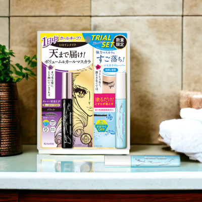 Set Mascara Nâng Rậm Dày Mi Và Mascara Tẩy Trang Mi Kissme Heroine Make (Set 2 cây)