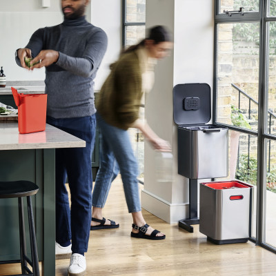 Joseph Joseph - Thùng rác 2 ngăn cao cấp Totem Compact 40L Waste & Recycling Bin 001044