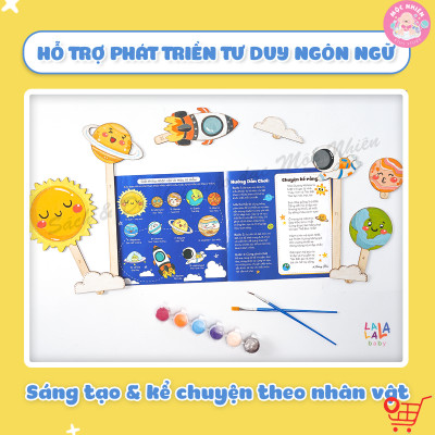 Đồ Chơi Tranh Gỗ Lalala Baby Tô Màu Kèm Màu Nước, Cọ và Truyện Kể I Paint I Play! Cho Bé Từ 3 Tuổi