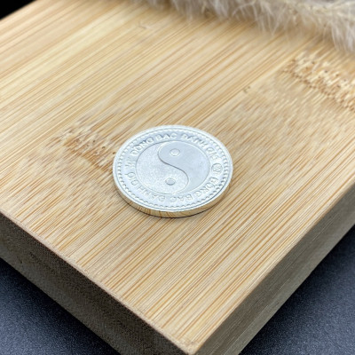 Đồng Xu Cạo Gió Đánh Cảm Hình Âm Dương Loại Nhỏ Đường Kính 2.3cm Bạc Ta Nguyên Chất S99 BẠC HIỂU MINH XDG3