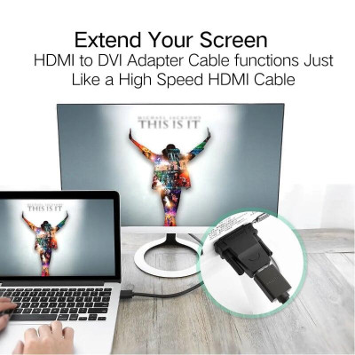 Ugreen UG2012420124TK Màu Đen Đầu chuyển đổi DVI 24 + 1 sang HDMI âm - HÀNG CHÍNH HÃNG