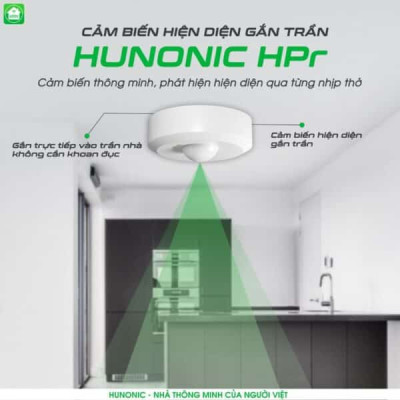 Cảm Biến Hiện Diện Hunonic HPR Ốp Trần - Tự Động Hóa Mọi Không Gian - Tiết Kiệm Điện Tối Ưu