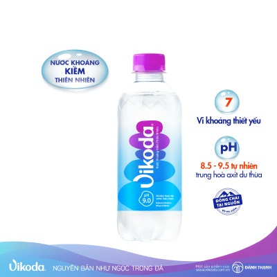 Lốc 6 chai Nước Khoáng Kiềm Thiên Nhiên Vikoda 350ml