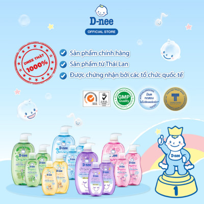 Dung Dịch Tắm Gội Toàn Thân Cho Bé Dưới 3 Tuổi D-nee - Chai 800ml (Hồng)