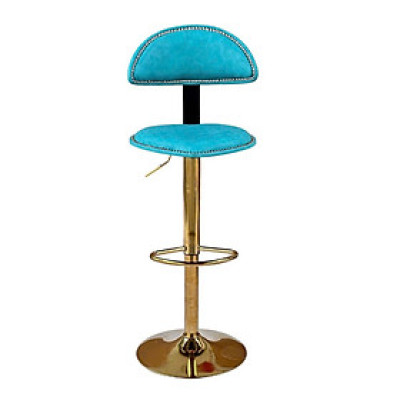 Ghế quầy bar chân vàng CB2299B-P Nội thất Capta Ghế bar tiếp khách nệm bọc simili phong cách tân cổ điển chân thép mạ màu vàng tại hcm