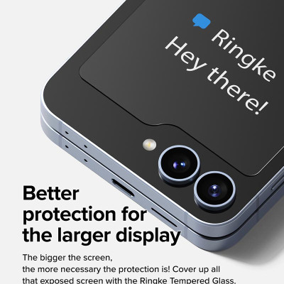 Combo 2 Miếng Dán cường lực Samsung Galaxy Z Flip 6 RINGKE Cover Display Tempered Glass (Màn hình ngoài)_ Hàng chính hãng