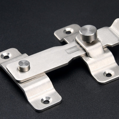 Chốt Khóa Cài Cửa KUNBE Bằng Thép Không Gỉ, Then Cửa Có Chốt Cố Định Thanh Gạt Loại To An Toàn, Chắc Chắn