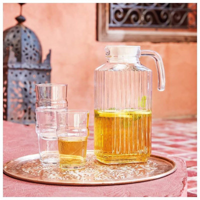 Bình đựng nước thủy tinh Luminarc Quadro G2668, dung tích 1.7L, dùng máy rửa bát | Hàng chính hãng