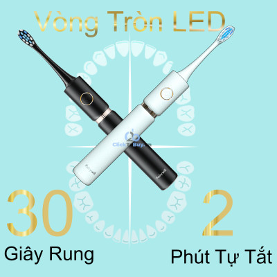 Bàn chải đánh răng điện Fairywill P11- phiên bản nâng cấp với trục truyền lực bằng thép, 8 đầu bàn chải đi kèm