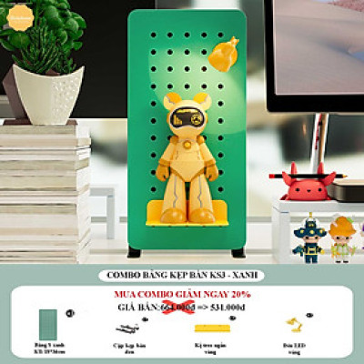 Bảng lỗ Pegboard Dola Home cao cấp kẹp bàn tiết kiệm diện tích không khoan tường để bàn phím, tai nghe, đồ dùng làm việc