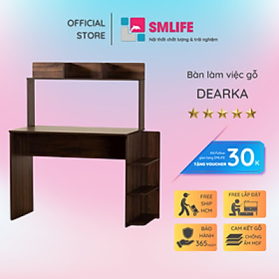 Bàn liền hộc bằng gỗ tiện dụng SMLIFE Dearka