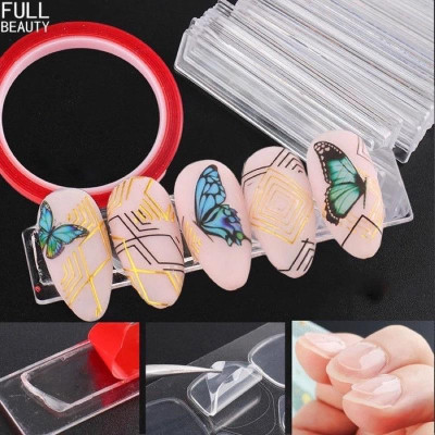 Băng Dính Đỏ 2 Mặt Tạo Fan Mi Volume, Độ Dính Cao, Đàn Hồi Tốt, Chịu Nhiệt Đến 150 Độ, Để Dán Mẫu Nail Cho Tiệm Làm Nail Nữ