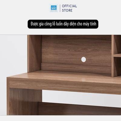 Bạn Làm Việc, Học Tập Đôi Kèm Giá Sách Đã Năng Nhiều Ngăn Phù Hợp Cho 2 Người SIB Decor BLV69