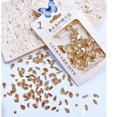 Đá Khối Chân Bằng Làm Nail Nhiều Size Mix Màu Sáng Lâu, Bám Chắc, Phù Hợp Trang Trí Hoạ Tiết, Dễ Phối Làm Nail Nữ