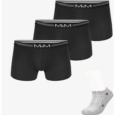 Combo 3 Quần Sịp Nam Quần Lót Đùi Nam Boxer Sợi Cotton Cao Cấp MRM FASHION 1 màu TẶNG Đôi Tất Nam Cao Cấp