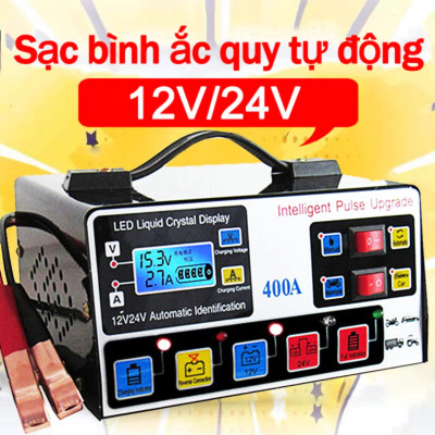 Bjộ Sạjc ẮcQuy Thông Minh 400A: Khử Sulfat, Phục Hồi & Bảo Dưỡng Ắc Quy