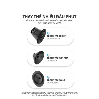 Dụng Cụ Thông tắc Cống, Bồn Cầu Bằng Khí Nén Áp Lực Siêu Mạnh Tặng Kèm Bơm - Hàng Nhập Khẩu