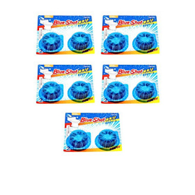 Bộ 5 Vỉ (10 viên) vệ sinh khử mùi bồn cầu cao cấp Hàn Quốc Blueshot (1 viên sử dụng được 600 lần xả tương đương thời gian hơn 1 tháng)