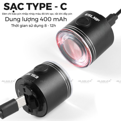 Đèn Hậu Xe Đạp Thông Minh SR4 PRO Cảm Biến Phanh dung lượng 400 mAh thời gian sử dụng lên đến 12h (2 lựa chọn Màu đỏ/ 7 Màu Sắc) An Toàn Đi Đêm - Mai Lee