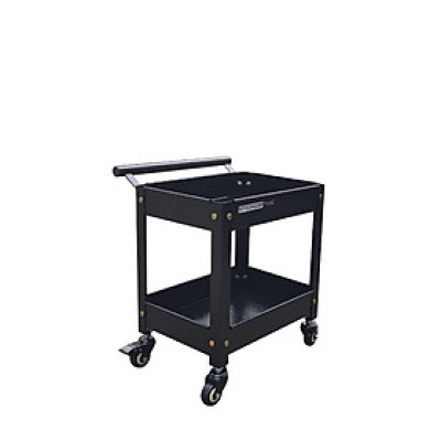 Xe đẩy dụng cụ mini 2 tầng có tay nắm thép sơn tĩnh điện