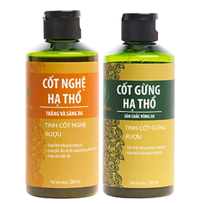 Combo dưỡng trắng body và săn chắc eo sau sinh Wonmom ( 1 Cốt nghệ + 1 Cốt gừng hạ thổ )