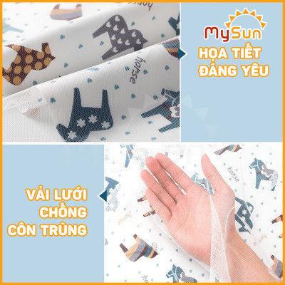 Khăn choàng che cho bé con bú ti khi ra ngoài đường che nắng MySun