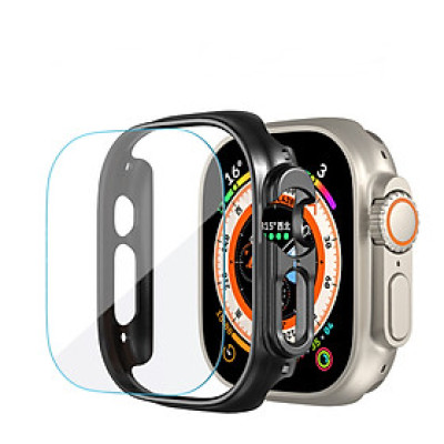 Case Ốp PC Kai Kèm Dán Màn Hình Cường Lực Dành Cho Apple Watch Ultra 49mm_ Hàng Chính Hãng