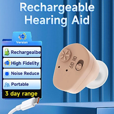 ROGTZ - Máy trợ thính không dây  K102 Nhỏ gọn Ôm sát vành tai Thoải mái Dễ sử dụng Lọc bỏ tiếng ồn Khuếch đại âm thanh Pin Lithium dung lượng cao 24h Phù hợp nhiều đối tượng Người già Trẻ em Suy giảm thính lực Văn phòng Gia đình Công cộng-Hàng Chính Hãng