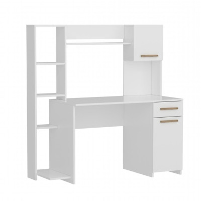 Bàn làm việc gỗ liền kệ giá sách bên đẹp SMLIFE Doberman