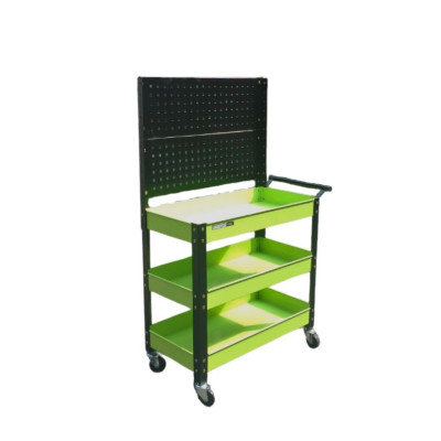 XE ĐẨY DỤNG  CỤ 3 NGĂN CÓ TẤM TREO