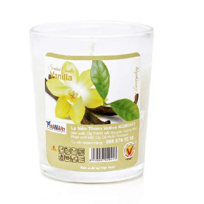 Hộp 6 ly nến thơm votive Eden Candle FTRAMART EDC0016 Vanilla (Hương vani)