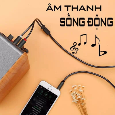 Ugreen UG10510AV116TK 2M màu Đen Cáp âm thanh 2 đầu Bông sen sang 3.5mm dương - HÀNG CHÍNH HÃNG