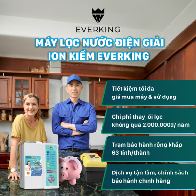 Máy Lọc Nước Điện Giải iON Kiềm EVERKING EK-79 - Hàng Chính Hãng