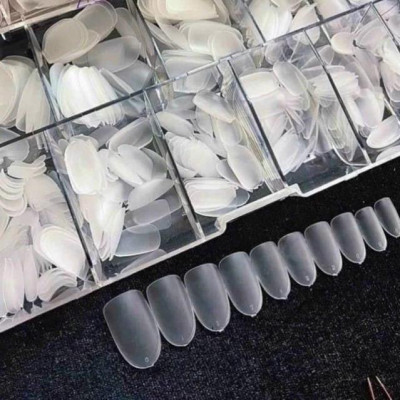 Móng Úp Tay HSM Trong Nhám Form Hạt Na Tròn Ngắn, Vuông Ngắn Nhám Trong Móng Up HSM Đủ Size Hộp 500 Móng Siêu Mỏng Đẹp Chuyên Dùng Làm Nail Nữ Women