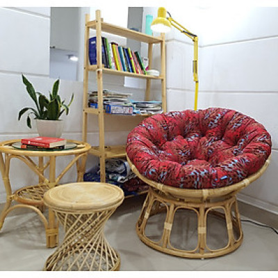Ghế thư giãn papasan Hoa tiết đỏ 