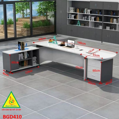 Bàn giám đốc gỗ MDF đơn giản , phong cách hiện đại BGD410 - NỘI THẤT LẮP RÁP VIENDONGADV