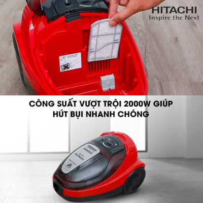 Máy hút bụi dạng hộp Hitachi CV-SF20 công suất 2000W, xuất xứ Thái Lan - Hàng chính hãng