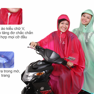 Áo mưa Rando Poncho Cánh Bướm trong màu free size giúp che chở cho người thân yêu của bạn ( GIAO MÀU NGẪU NHIÊN)