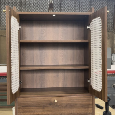 [Happy Home Furniture] MEYDAN, Tủ giày 2 cánh mây, 65cm x 34cm x 100cm ( DxRxC), TCM_055