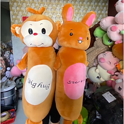 Thú nhồi bông hình con khỉ dễ thương - Size từ 55cm đến 85cm - Quà tặng gấu bông con thỏ dễ thương.
