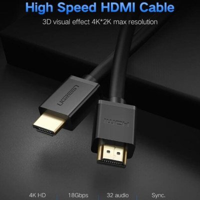 Ugreen UG10112HD104TK 20M màu Đen Cáp tín hiệu HDMI chuẩn 1.4 hỗ trợ phân giải 4K * 2K - HÀNG CHÍNH HÃNG