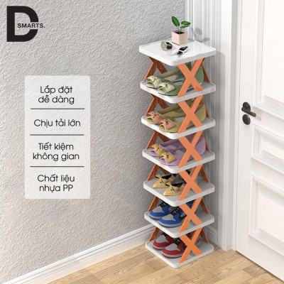 Kệ để và sắp xếp giày dép, túi xách, đồ dùng gia đình 5 tầng tiết kiệm diện tích gia đình, dễ dàng đặt góc phòng, ban công, chất liệu 100% bằng nhựa PP chịu lực