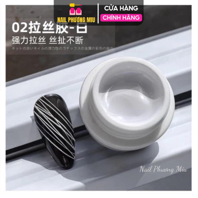 Gel Nhện Trắng Đen Vinimay 10g Làm Nail Siêu Dai Đậm Đặc, Tạo Hình Sợi Tơ Siêu Mảnh, Phối Màu Linh Hoạt Trang Trí Móng Nữ Sơn Gel mau nuoc