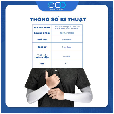 Ống tay thể thao tay nắng nam, nữ GoodFit GF206G chống tia Uv, chống nắng chất liệu lụa mát