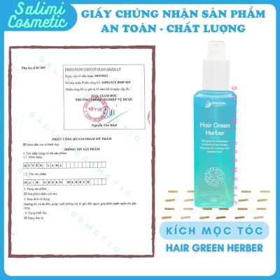 COMBO 2 Chai Xịt Kích Mọc Tóc Thảo Dược HAIR GREEN HERBER Quyên Lara 120ml, Phục Hồi Tóc Rụng