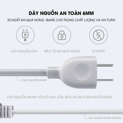 Máy Sấy Tóc Tạo Kiểu Smate SH-1802 - 3 Chế Độ Nhiệt Sấy Nóng Lạnh - Ion bảo vệ